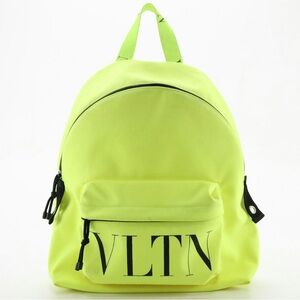 Valentino Garavani VLTN backpack neon black EUC! RARE